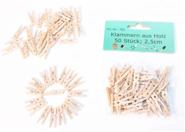 Mini Holzklammern Wäscheklammern Klammern natur Holz Deko Klammer Clip Clips 782