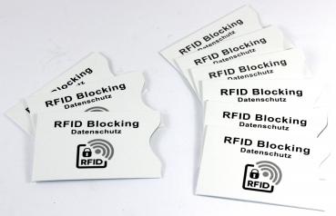 RFID Kartenhülle 5 x Schutz Bankkarte Daten Schutzhülle Ausleseschutz Hülle 025 
