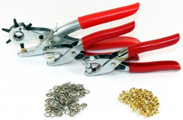 Lochzange Set Zangenset Revolverlochzange Ösenzange Ösen Druckknopfzange 092