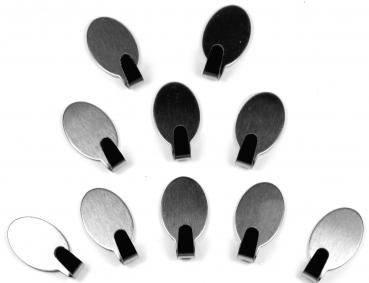 Klebehaken OVAL Edelstahlhaken Handtuchhaken Küchenhaken Haken Wandhaken Badhaken 183