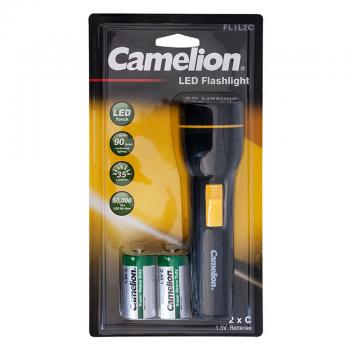 CAMELION FL1L2CB2R14P LED Taschenlampe mittel inkl. 2 x R14 Batterien Taschenlampen Handlampe 202