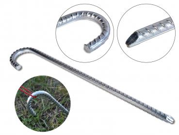 Bodenanker silber XL 38cm Ø 10mm Heringe Erdnagel Erdanker Erdspieß Bauanker Nagel Zelthering 300