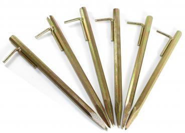 Bodenanker gold klein 30cm Heringe Erdnagel Erdanker Erdspieß Bauanker Nagel Zelt Zelthering 303
