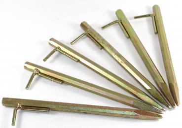 Bodenanker gold klein 30cm Heringe Erdnagel Erdanker Erdspieß Bauanker Nagel Zelt Zelthering 303