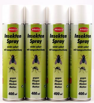 Insektenspray je 400ml von BRAECO gegen Fliegen, Mücken und Motten Insektenabwehr Mückenspray 348