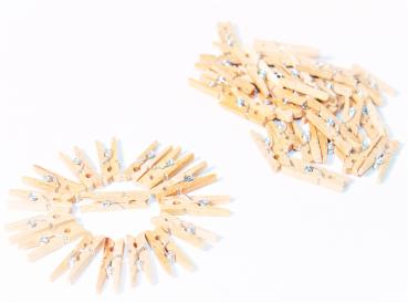 Mini Holzklammern Wäscheklammern Klammern natur Holz Deko Klammer Clip Clips 782