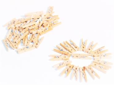 Mini Holzklammern Wäscheklammern Klammern natur Holz Deko Klammer Clip Clips 782