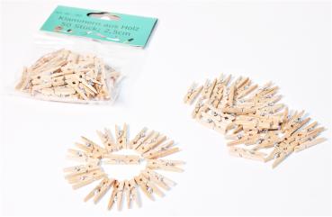 Mini Holzklammern Wäscheklammern Klammern natur Holz Deko Klammer Clip Clips 782