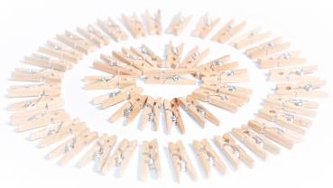 Mini Holzklammern Wäscheklammern Klammern natur Holz Deko Klammer Clip Clips 782