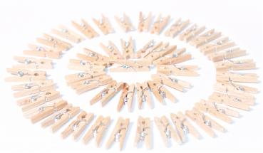 Mini Holzklammern Wäscheklammern Klammern natur Holz Deko Klammer Clip Clips 782