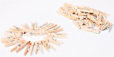 Mini Holzklammern Wäscheklammern Klammern natur Holz Deko Klammer Clip Clips 782