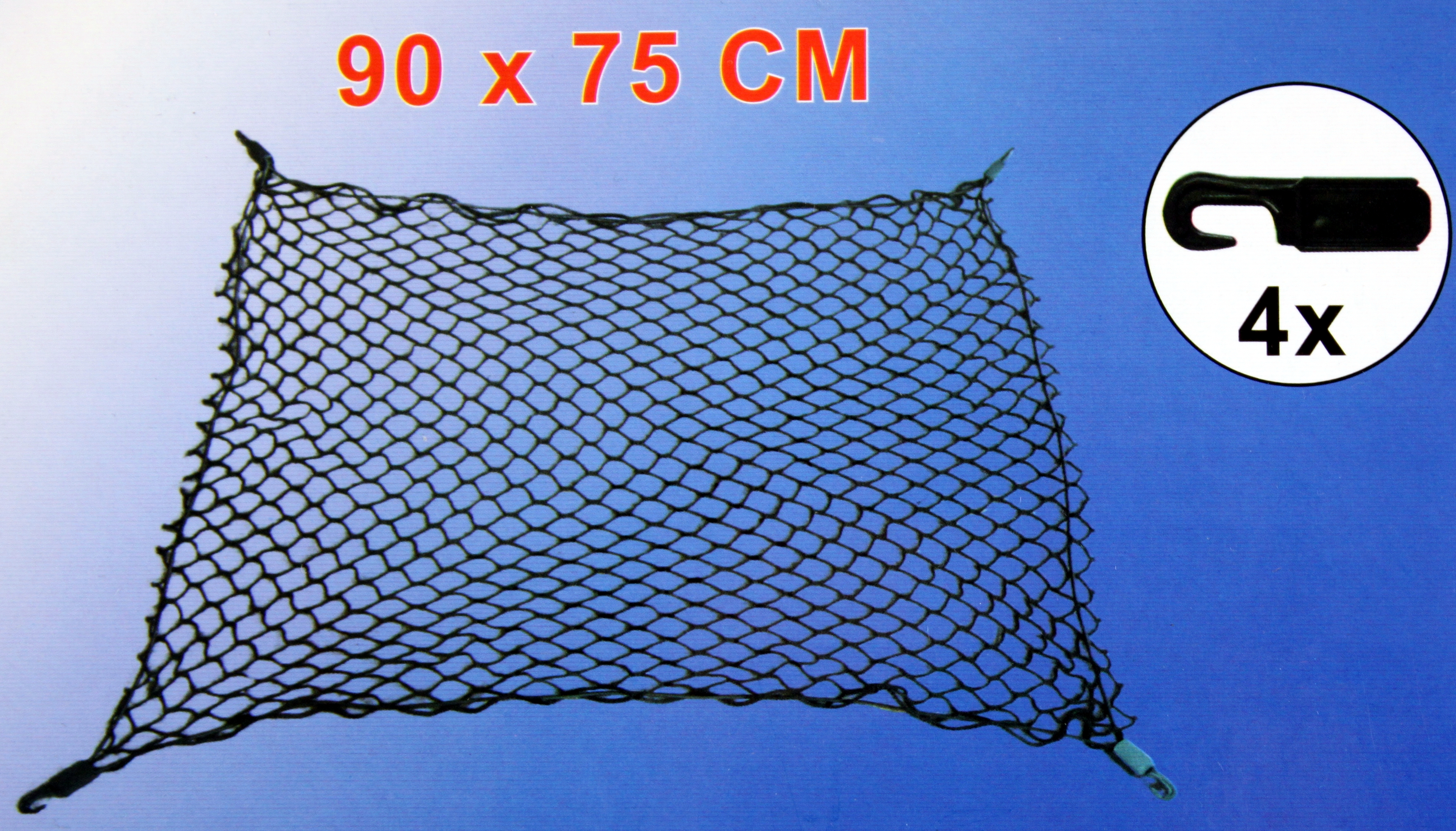Schwarz Gepäcknetz Autonetz Schutznetz Größe 60x140 cm Kofferraumnetz 