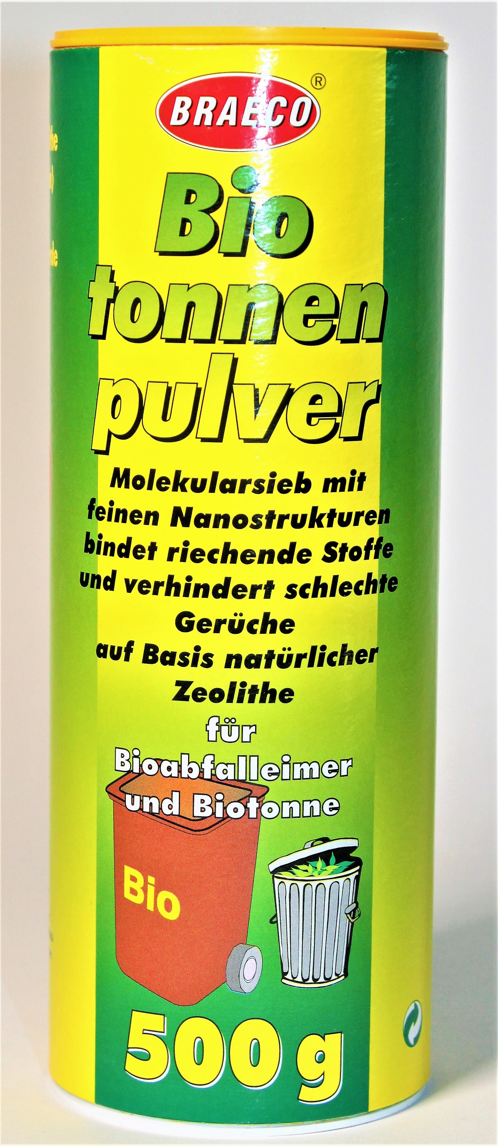 2x500g BIOTONNENPULVER Mülleimer-Pulver gegen Gerüche Abfalltonne 13,26€/Kg 75 