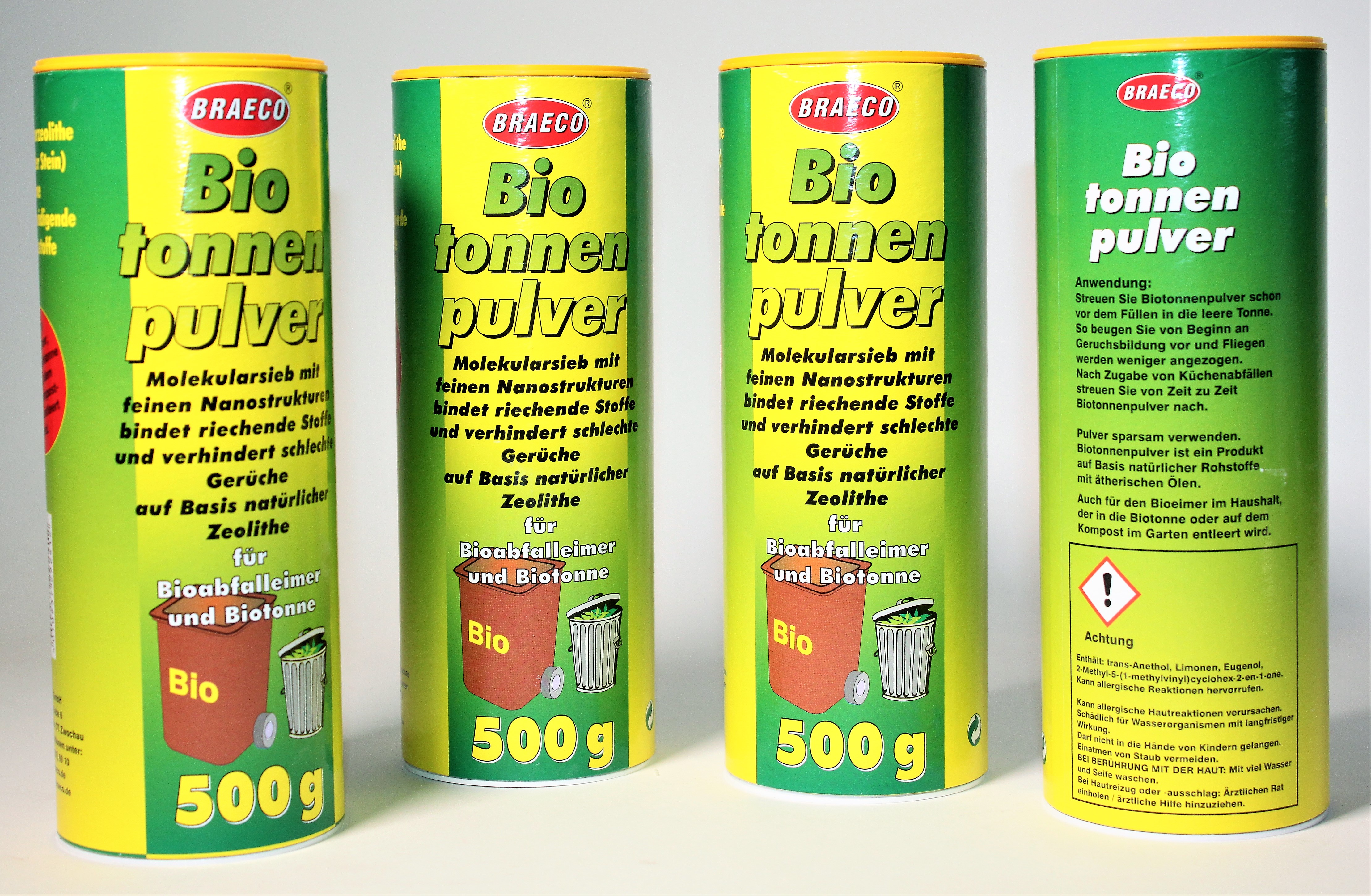 Preisjubel 3 x 500g Biotonnenpulver Mülleimer-Pulver Vorbeugen gegen Maden Abfalltonne 