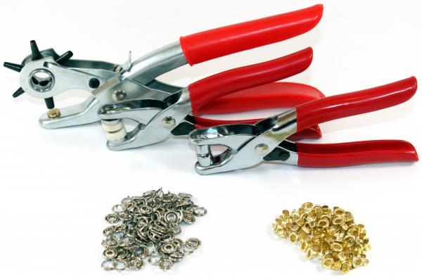 Lochzange Set Zangenset Revolverlochzange Ösenzange Ösen Druckknopfzange 092