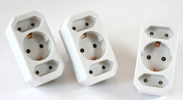 3-fach Steckdose Adapter 3fach Mehrsteckdose Multistecker Adapterstecker Schutzkontakt Schuko Mehrfachstecker 162/005183