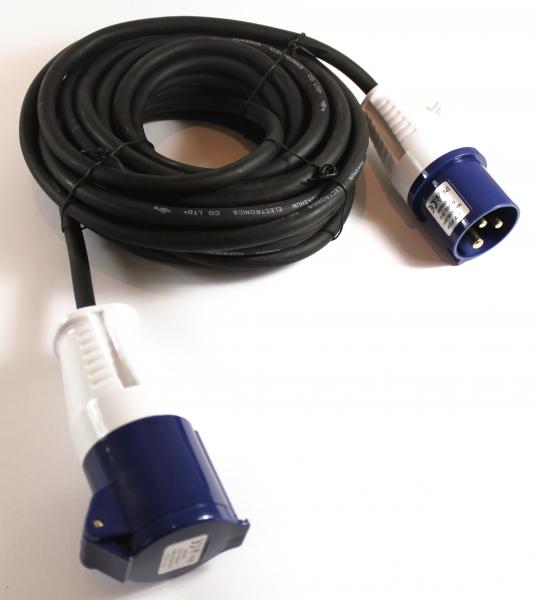 CEE Kupplung inkl. 10m Kabel Schuko Stecker 16A Camping Adapter Kabel Caravan Boot 180