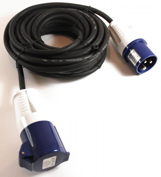 CEE Kupplung inkl. 10m Kabel Schuko Stecker 16A Camping Adapter Kabel Caravan Boot 180