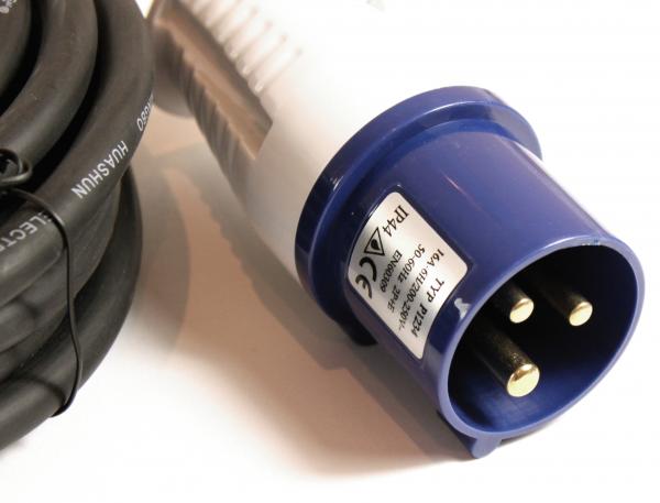 CEE Kupplung inkl. 10m Kabel Schuko Stecker 16A Camping Adapter Kabel Caravan Boot 180