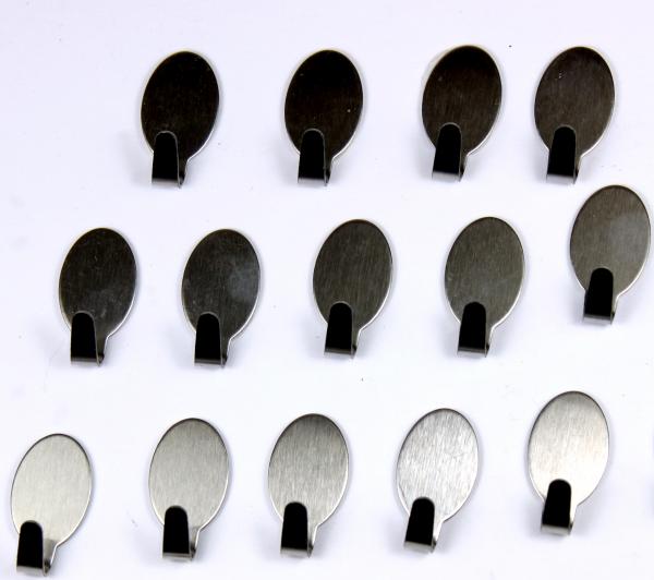 Klebehaken OVAL Edelstahlhaken Handtuchhaken Küchenhaken Haken Wandhaken Badhaken 183