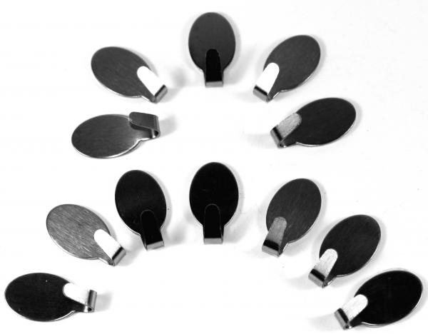 Klebehaken OVAL Edelstahlhaken Handtuchhaken Küchenhaken Haken Wandhaken Badhaken 183