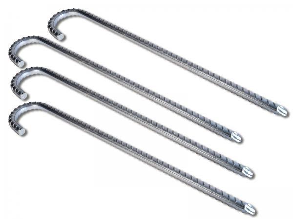 Bodenanker silber XL 38cm Ø 10mm Heringe Erdnagel Erdanker Erdspieß Bauanker Nagel Zelthering 300