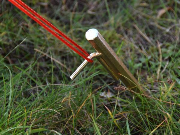Bodenanker gold klein 30cm Heringe Erdnagel Erdanker Erdspieß Bauanker Nagel Zelt Zelthering 303