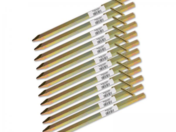 Bodenanker gold klein 30cm Heringe Erdnagel Erdanker Erdspieß Bauanker Nagel Zelt Zelthering 303