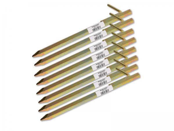 Bodenanker gold klein 30cm Heringe Erdnagel Erdanker Erdspieß Bauanker Nagel Zelt Zelthering 303