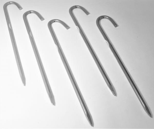 Bodenanker silber 42cm ungeriffelt Heringe Erdnagel Erdanker Erdspieß Bauanker Nagel Zelthering 489