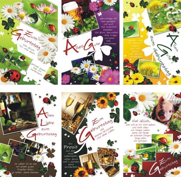 Geburtstagskarten mit tollen Motiven Glückwunschkarten Geburtstag 51-3100