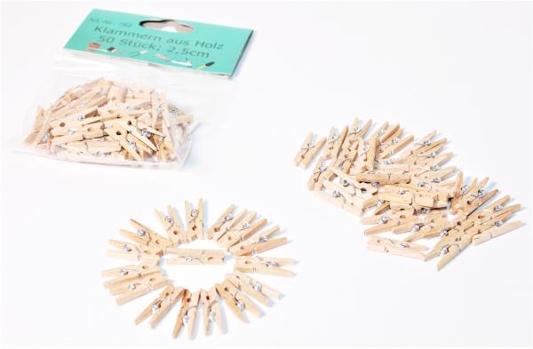 Mini Holzklammern Wäscheklammern Klammern natur Holz Deko Klammer Clip Clips 782