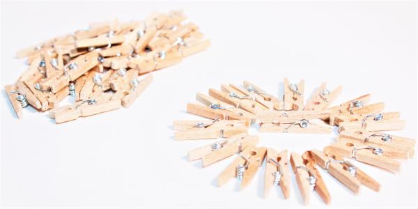 Mini Holzklammern Wäscheklammern Klammern natur Holz Deko Klammer Clip Clips 782