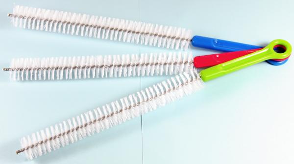 Gläserbürste 3 Stück 30,5cm Flaschenbürste Thermoskanne Reinigen Spülbürste Bürste 525_2 - breite Borsten
